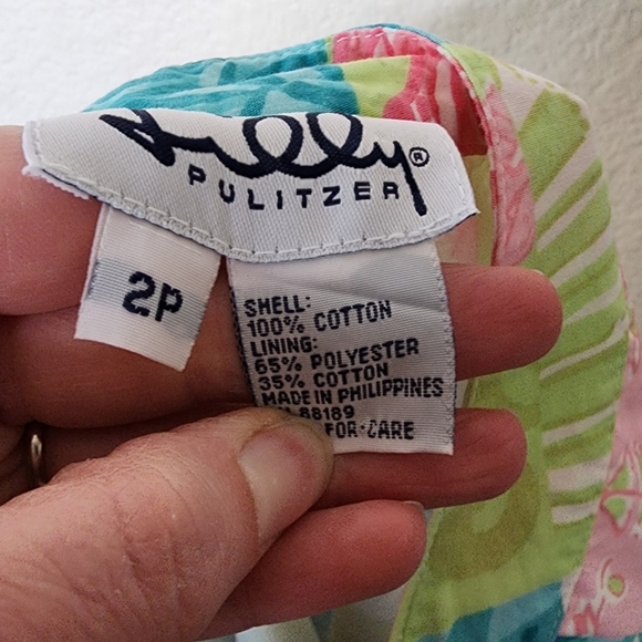 Lilly Pulitzer White Lable Patchwork Pants 2P - Picture 4 of 6